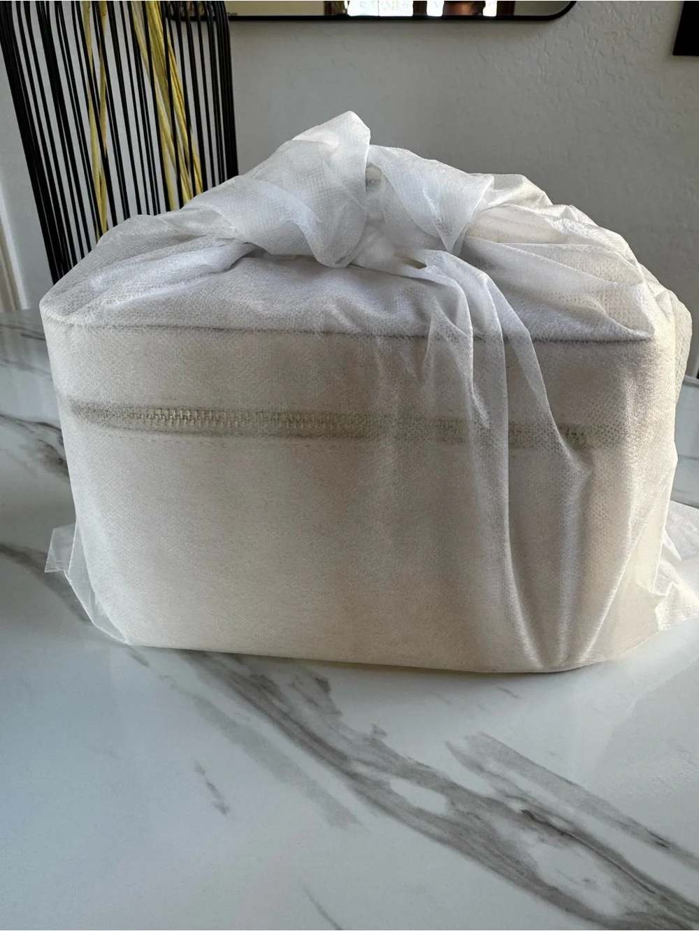 Travel Makeup Case - Compact Cosmetic Organizer - Cream
